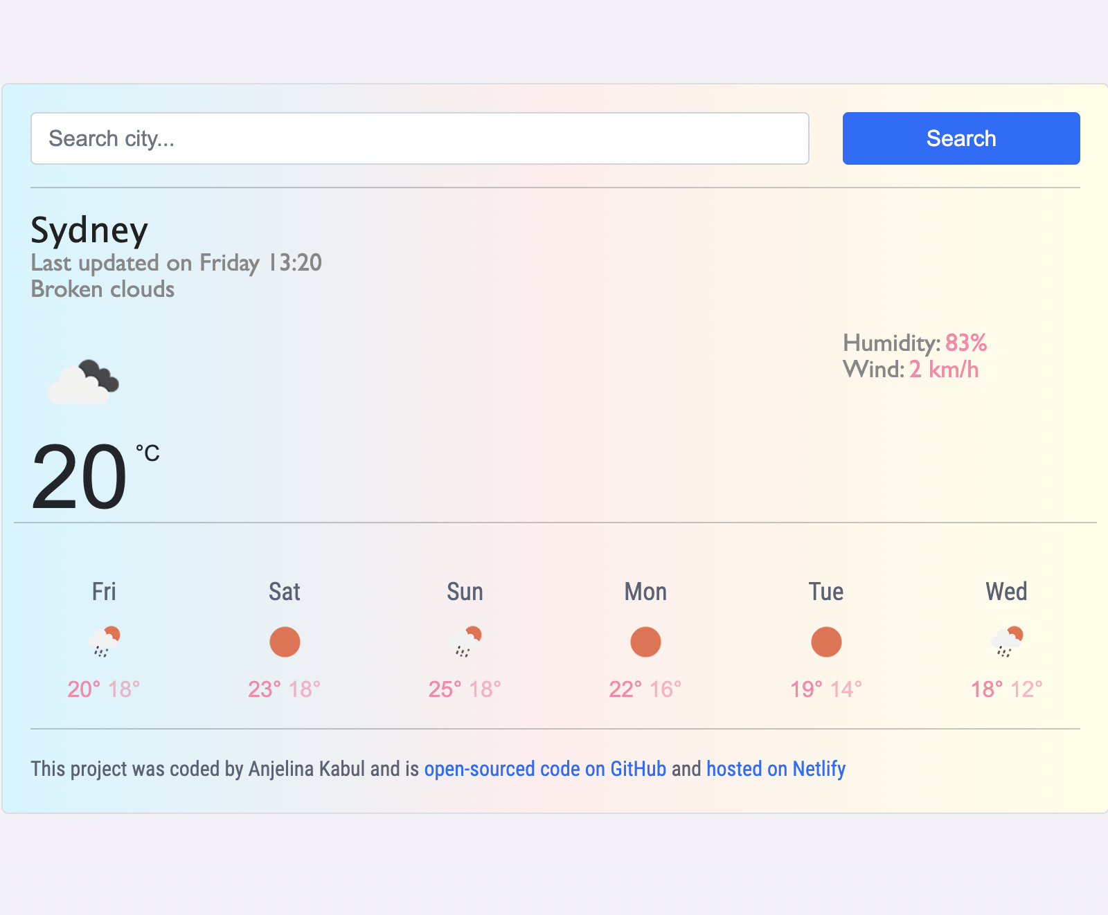 Weather project preview